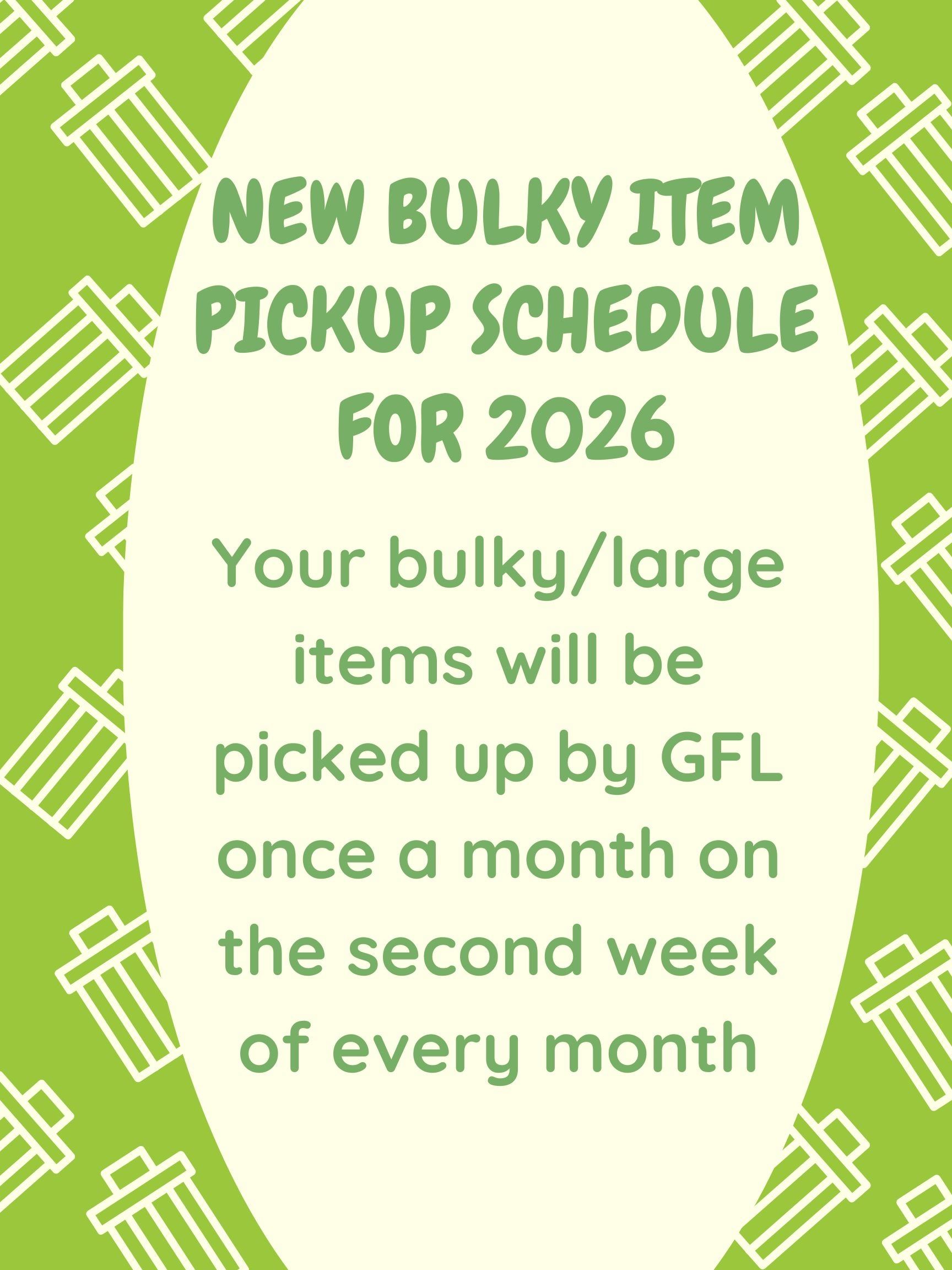 Bulky Item changes 2026